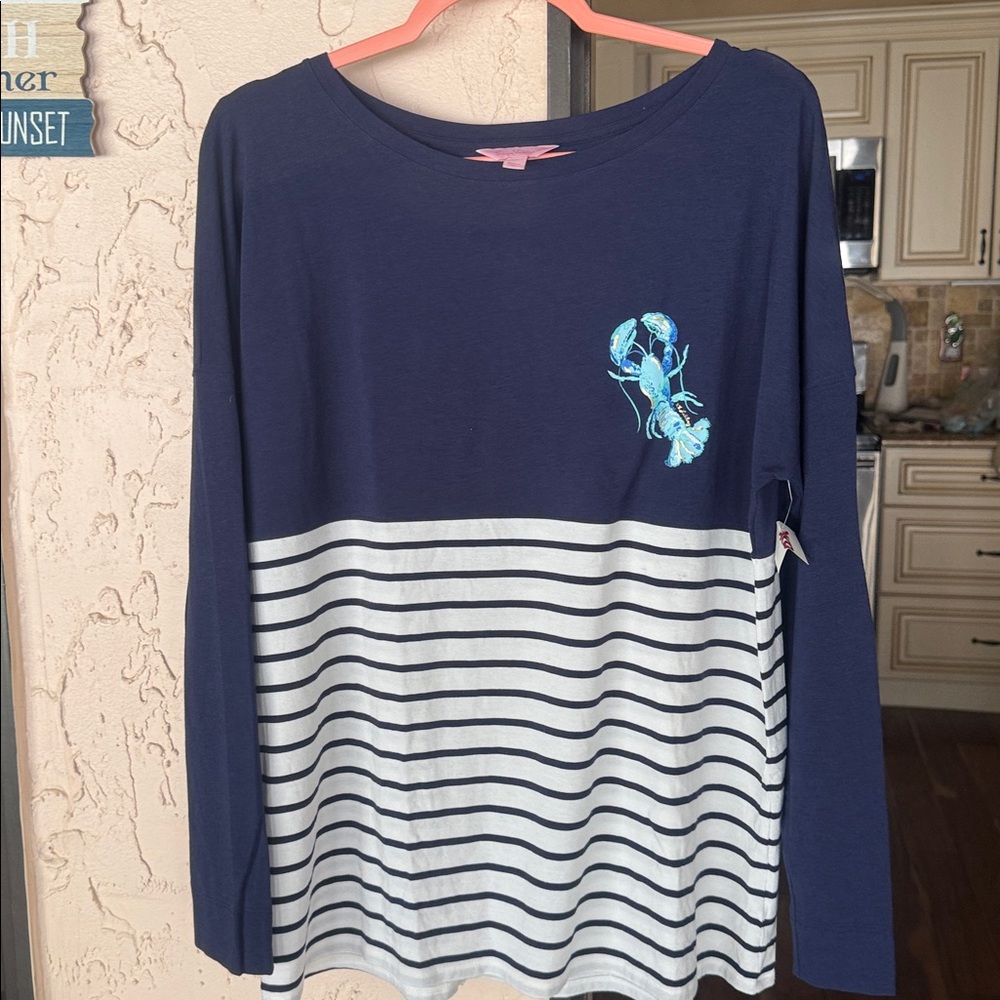 Lilly Pulitzer Deep Blue Blouse